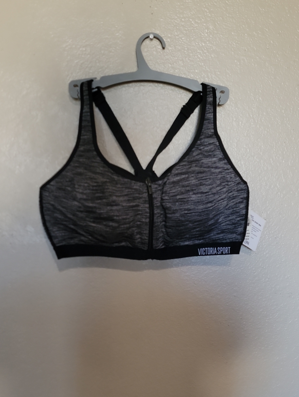 Victoria's Secret Gray Front-Zip Victoria Sport Active Bra
